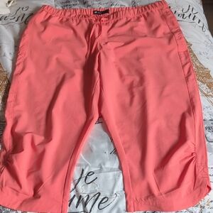 Lee Coral Casual Bermuda Shorts 12 Med with Elastic Waistband